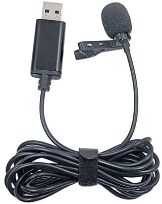 USB Lavalier Lapel Microphone Car Head Unit External Microphone Kit for PC Smartphone Car Player