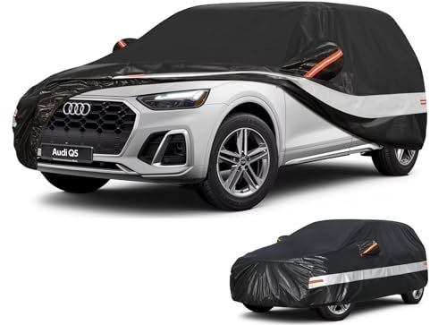 Holthly Bache Voiture Exterieur SUV pour Audi Q5(2008-2025) Housse Voiture à 10 Couche,Bache Voiture 100% Imperméable,Bâche Protection Voiture écran Solaire,Protection UV,Anti Rayures