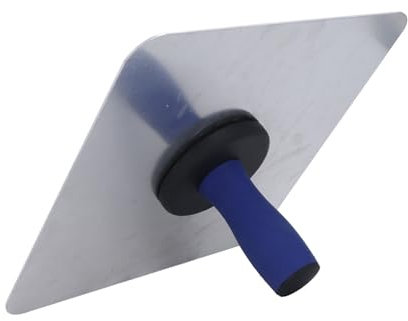 Spacnana Plaster Mortar Board Holder, Aluminium Plastering, Sturdy Aluminum Plate, Comfortable Rubber Handle for Cement Mortar, Versatile Tool for, Trowels