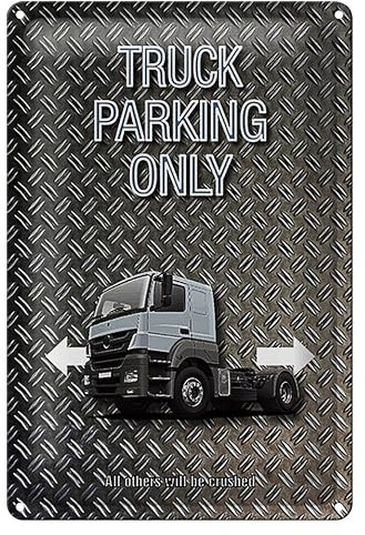 Truck Parking Only | Metallschild | LKW Parkplatz | 20 x 30cm