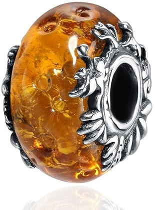 PARCOM Murano Glass 925 Sterling Silver Charms for Bracelets Dangle Pendant Beads