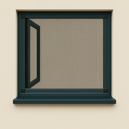 Fliegengitter individuell kürzbarer Selbstbaukasten, zuschneidbarer Spannrahmen, verstellbar, zum Einklicken - VelVaro Insektenschutzgitter Alurahmen Anthrazit 130x150 cm ohne Bohren