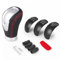 Schaltknauf für Schaltgetriebe,Schalthebelknauf ​5/6-Gang-Auto-Schalthebel-Schaltknauf, Schalthebelkopf, Universal-Leder(Red)