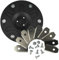 vhbw Set Accessori Compatibile con Segway Navimow i105E, i110n, i108E Tosaerba - 9X Lame + Viti, 1x Disco portacoltelli