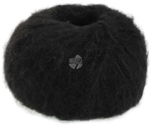 LANA GROSSA Alpaca Air II | Leichtes Schlauchgarn mit Baumwolle | Handstrickgarn aus 50% Alpaka (Baby), 27% Polyamid, 14% Baumwolle & 9% Schurwolle (Merino) | 50g Wolle, Stricken & Häkeln | 140m FB 12