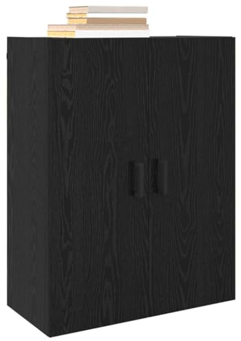 vidaXL Wall Cabinet Black Oak 69.5 x 34 x 90 cm Engineered Wood