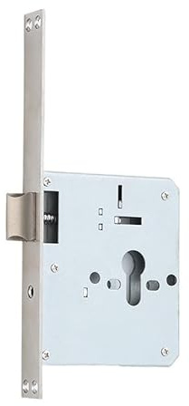 Serrure Encastrable Serrure de porte chambre à coucher languette unique Serrures Noyau serrure salle bain Quincaillerie domestique(D)