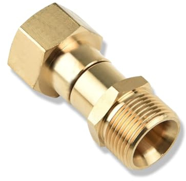M&M Smartek Drehgelenk Adapter M22 AG auf M22 IG, 360 Grad | Drehbares Messinggelenk M22 AG auf M22 IG reduziert Schlauchverdrillung; Gewinde und Dichtfläche vor Montage prüfen.