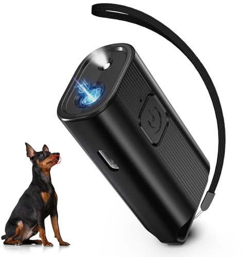 Antibell für Hunde, Ultraschall Anti Bell Gerät ​Bellenstopper Hund, Ultraschall-Anti-Bellgerät Hundebellen-Abschreckmittel Hunderindenstopper für Kleine Große Hunde Innen Außenbereich Antibellrorange