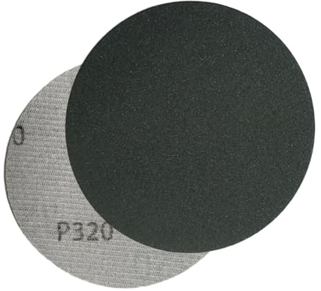 HOTCKB 60 Pièces Papier Abrasif Humide et Sec 75mm Disque à Poncer P320 | 3 Pouce Disques Abrasifs Grain 320,Auto-agrippant Papier de Verre,Sec à l'Eau Disque Poncer pour Meulage Fraisage Gravure
