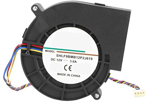12V 3.8A Centrifugal Blower Fan 190CFM, Double Ball Bearing, Compact Size - High Airflow Performance, Durable Engineering Plastics, Ideal for Cooling and Ventilation