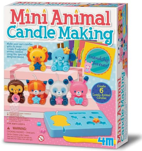 4M Mini Animal Candle Making Kit for Kids, Mould Your Own DIY Candles