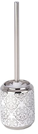 WENKO Brosse WC Barock céramique Porte-brosse WC ouvert Blanc