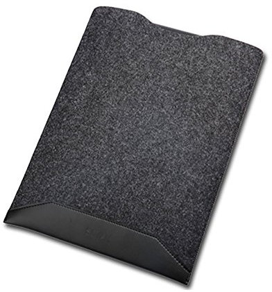 Filz&PU Leder Sleeve Case Hülle Tache Ultrabook Laptop Tasche für MacBook Air & MacBook Pro 13,3 Zoll/MacBook Pro Retina 13 Zoll Hülle mit Geschütztes Inneres und Externes Mousepad Schwarz