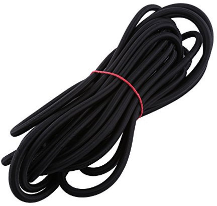Corda elastica da 5 mm/10 mm, per fai da te e artigianato, Nero , 10mm 10M