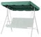 Flexzion Swing Canopy Cover (Green) 77x43 - Deluxe Polyester Top Replacement UV Block Sun Shade Waterproof Decor for Outdoor Garden Patio Yard Park Porch Seat Furniture