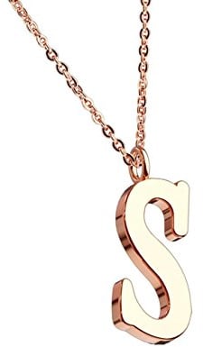 beyoutifulthings Halskette Anhänger ALPHABET INITIALEN Kette Damen-Halskette Schmuck Collier Edelstahl Silber Roségold