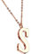 beyoutifulthings Halskette Anhänger BUCHSTABE S INITIALEN Kette Damen-Halskette Schmuck Collier Edelstahl Roségold