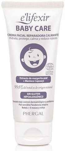 Elifexir Baby Care - Crema viso lenitiva riparatrice per bebè | Riduce il rossore e la tensione | Idratazione e Comfort | Ipoallergenico | 99% Ingr. Naturale | Rafforza la funzione barriera - 50 ml