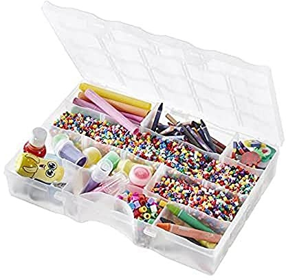SmartStore Kleine transparente Kunststoff-Box mit Einsätzen - Organizer - Kleine Größe - Organisieren Sie Ihr Zuhause mit Stil und Funktionalität - BPA-freier Kunststoff