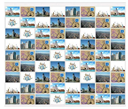 trendfinding® - Porte-Photos Mural à Pochettes Transparentes - pour Photos/Cartes Postales au Format Paysage - 72 Pochettes de 10 x 15 cm