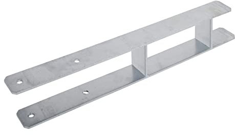 H-Anker 5,0-5,5mm feuerverzinkt 600mm 71/91/101/141 Pfostenträger Pfostenanker Zaun caport (6, 71mm/600mm)