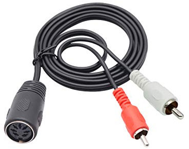 zdyCGTime RCA dual a 7PIN Cable de extensión,7 pin din Hembra a 2 RCA Masculino Enchufe adaptador de audio,Compatible con Bang & Olufsen, Naim, sistemas estéreo Quad.(1 M)