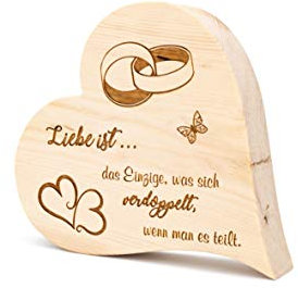 sagl.tirol Zirbenherz Liebe ist... das Einzige, was Sich verdoppelt... 12cm
