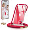 GOODVISH Handykette kompatibel mit Apple iPhone 11 6,1 Display, Necklace Hülle mit Band Handyhülle für zum Umhängen,Transparent Case mit Schnur Schutzhülle iPhone 11 mit Kordel, Rot