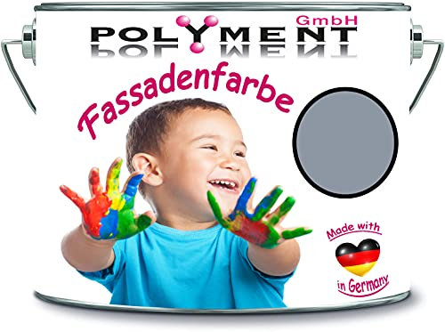 10 Liter hochwertige Silikonharz Fassadenfarbe Sockelfarbe RAL-Farbtonkarte (RAL 7001 Silbergrau)