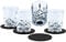 silwy® Magnet-Kristallgläser SHOT 4er Set inkl. vier wiederverwendbaren Metall-Nano-Gel-Pads - rutschfeste Magnetgläser für Camping, Caravaning und Boating