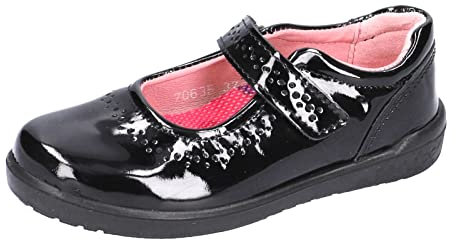 RICOSTA Mädchen Stiefel Lillia, Kinder Flats, Weite: Mittel, lose Einlage, Ballerina-Schuhe, Ballett-Schuhe, Ballet-Flats, schwarz (093), 27 EU