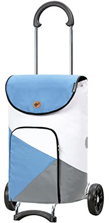 ANDERSEN Einkaufstrolley - Scala Shopper Ester blau 47 L Einkaufsroller,hochwertig,wasserabweisend, klappbar, leichtgängig, leise Räder