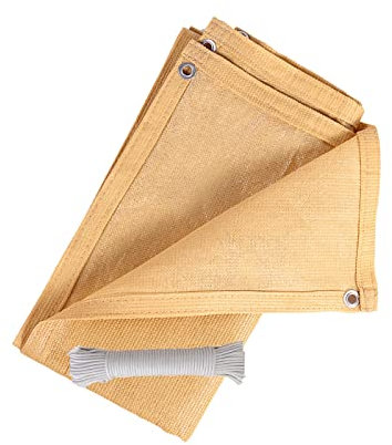 LIGUOYI Toldo Vela Rectangular Pergolas Baratas para Jardin con Ojales, De Color Crema Transpirable Durable Y Fácil De Plegar, Proteccion De La Privacidad para Patio De Terraza Toldo Vela
