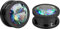 Tunnel 8mm, 2 Stücke Tunnel Piercing Schwarz Ohr Tunnel Edelstahl mit Multicolor Zirkoniakubus 0G