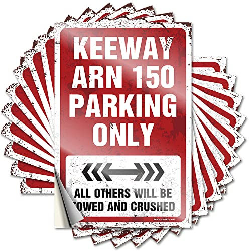 COTECI Lustige Aufkleber für Autos Keeway Arn 150 Parking Only Lustiger Aufkleber 10 Stück No Stupid People Schild Autoaufkleber für Männer (Größe: 12 x 18 cm)