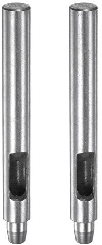 sourcing map 2Stk Lederlocher 6.5mm Gerad Rund Stanztülle Druckknopf für Handwerk Vorhang