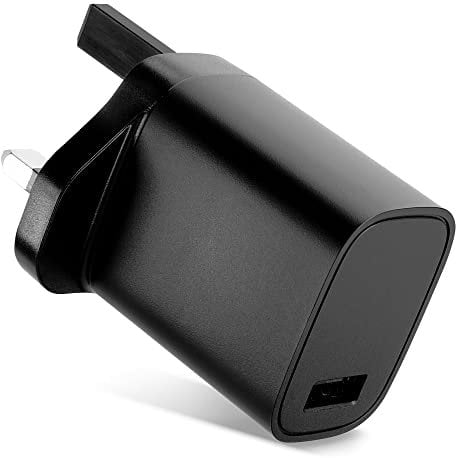 CELLONIC 1 Port USB Charger UK-Plug 5V 1A 5W Charging Mains Wall USB Adapter Outlet Socket 100V-240V for Phone, Tablet, Speakers