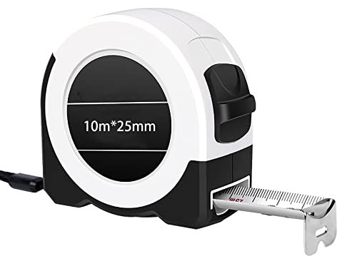 GAILY YOUTH Mètre ruban rétractable double face avec échelle en pouces et métrique, 10 m en acier inoxydable, mètre ruban autobloquant pour arpenteurs, électriciens