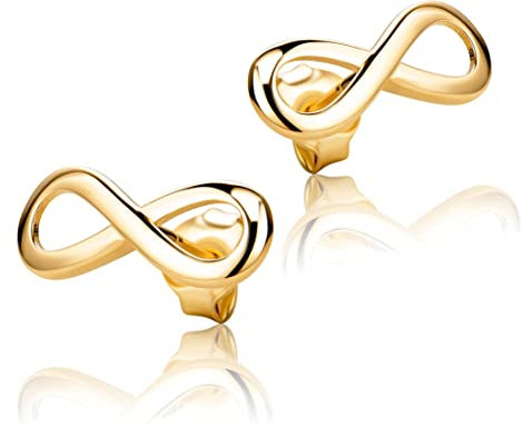 Ohrstecker Unendlichkeit Infinity Ohrringe Aus 14 Karat 585 Gelbgold