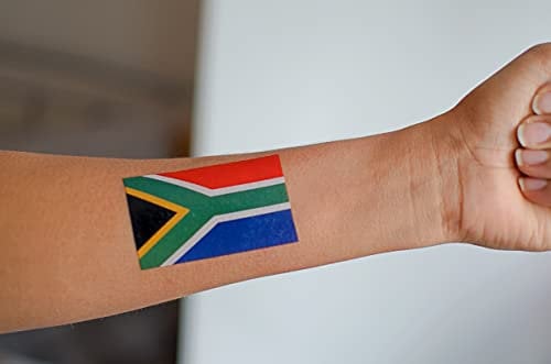 South Africa flag temporarry tattoo - supper big 3 tattoo sticker country flag cricket fan