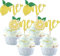 24 Stück Erster Geburtstag Tortendeko, Glitzer Zitrone One Cupcake Toppers Sommer Früchte Torten Deko Cake Toppers für Kinder Jungen Mädchen 1. Geburtstag Baby Dusche Party Supplies