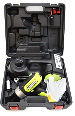 DC 12V 5 Tonne Auto Elektro Reifenhebewagen Hydraulische Luftluftflotte Autobodenbuchse mit Aufprallschlüssel und Reifenmessgerüte Luftpumpe JIYAMI'EN EL