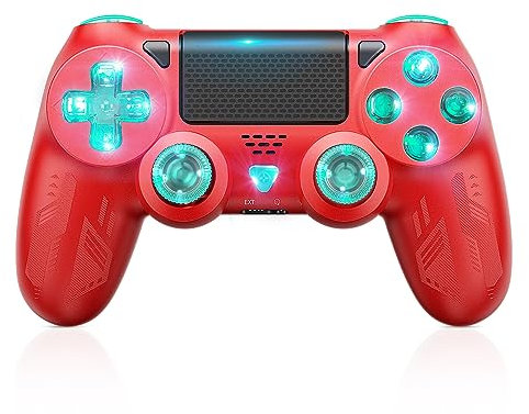 TURPOW Wireless Controller for P4, Touchpad, Sechs-Achsen-Gyroskop-Camouflage grün-Rot