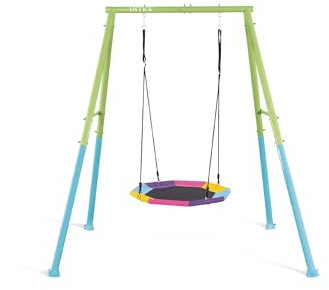 Intex - 44111 - Portique Balançoire 1 agrès Nid D'oiseau Couleurs