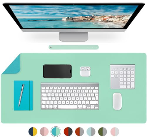 Desk Mat, Dual-Sided Office Desk Pad, Waterproof Desk Pad Table Protector, Large Mouse Pad for Keyboard and Mouse, Laptop Desk Writing Mat for Office/Home/Decor, 80x40cm