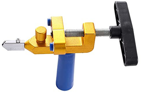 flexman Ceramic Tile Cutter Glass Tile Cutter, 3~15mm Hand Glass Cutter Tool, Multifunctional Integrated Ceramic Cutting Machine Gold for Home, Tile, Glass, Mirror