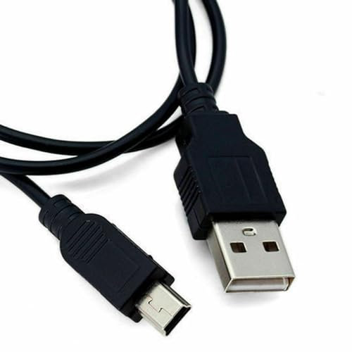 Multibao 2xPcs 0.8m Black Mini USB 2.0 Sync & Charge Cable Lead Type A to 5 Pin B Phone Sat Navigation HDD