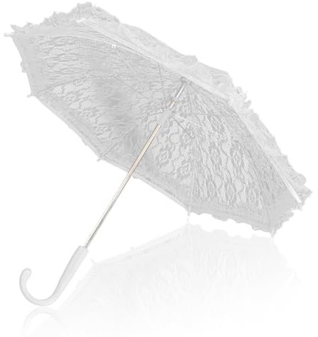 Gsycle Paraguas De Encaje Blanco, Paraguas Retro De Novia Paraguas De Boda Paraguas Decorativo Paraguas De Boda Accesorios Para Fotos De Boda