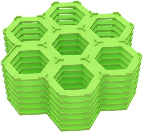 Feldherr 7er Set Plättchen Halter kompatibel mit Dorfromantik: Das Brettspiel, Farbe:Grün